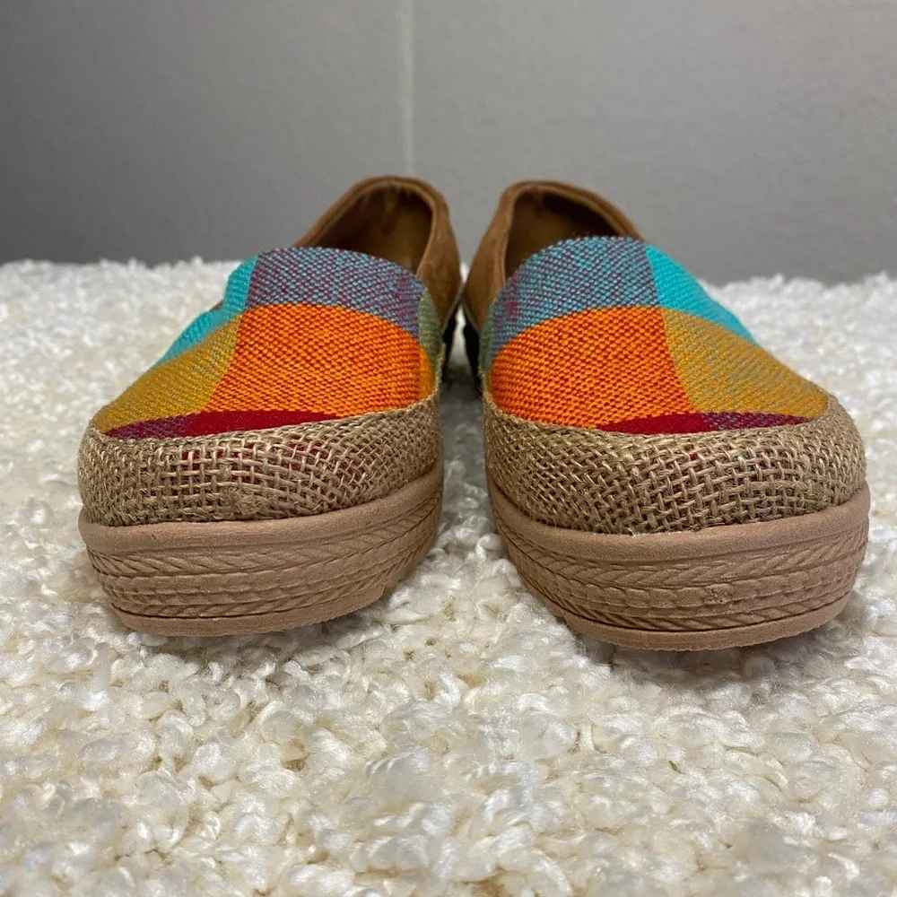 Colorful Patchwork Slip-On Espadrilles